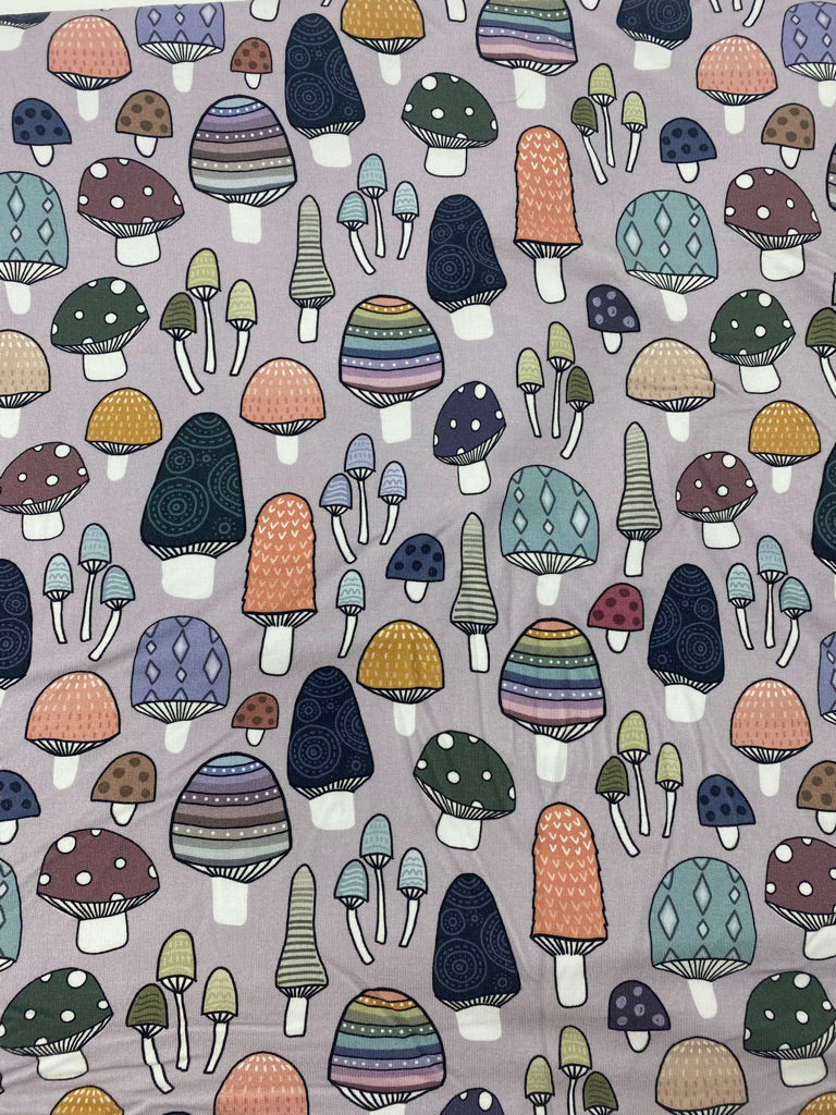 *Mushrooms on Light Gray for Mommy