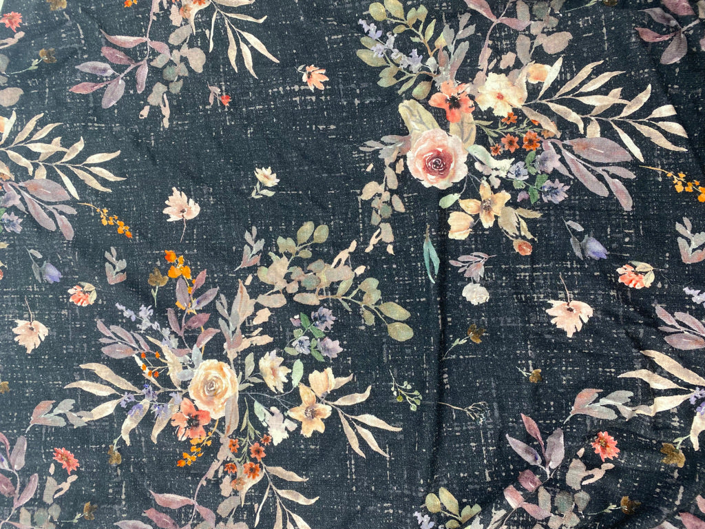 *Floral on Dark Print